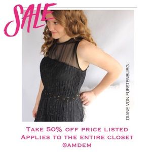 Diane Von Furstenberg Black Dress Lace ‘Lise’ Mini